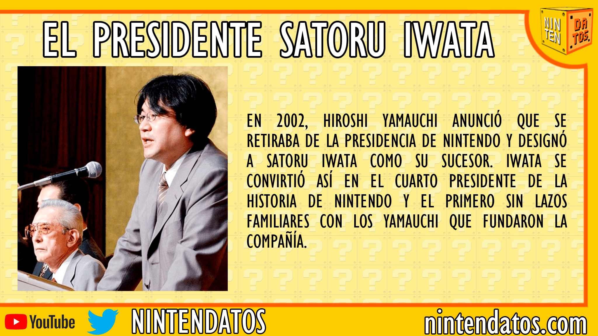 El presidente Satoru Iwata