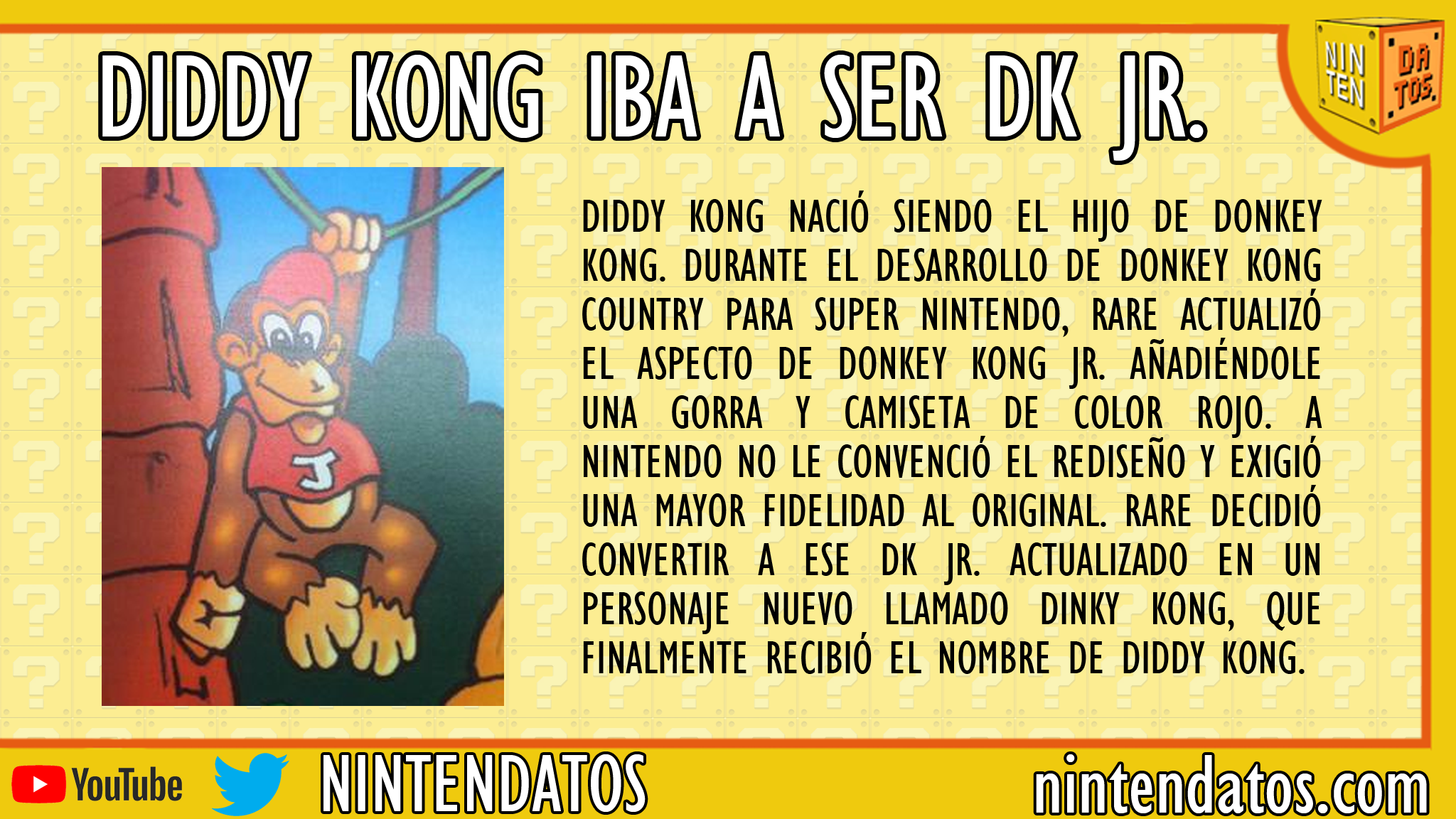 Curiosidades de Donkey Kong – Diddy Kong iba a ser Donkey Kong Jr. –  Nintendatos, image size:2048x1152