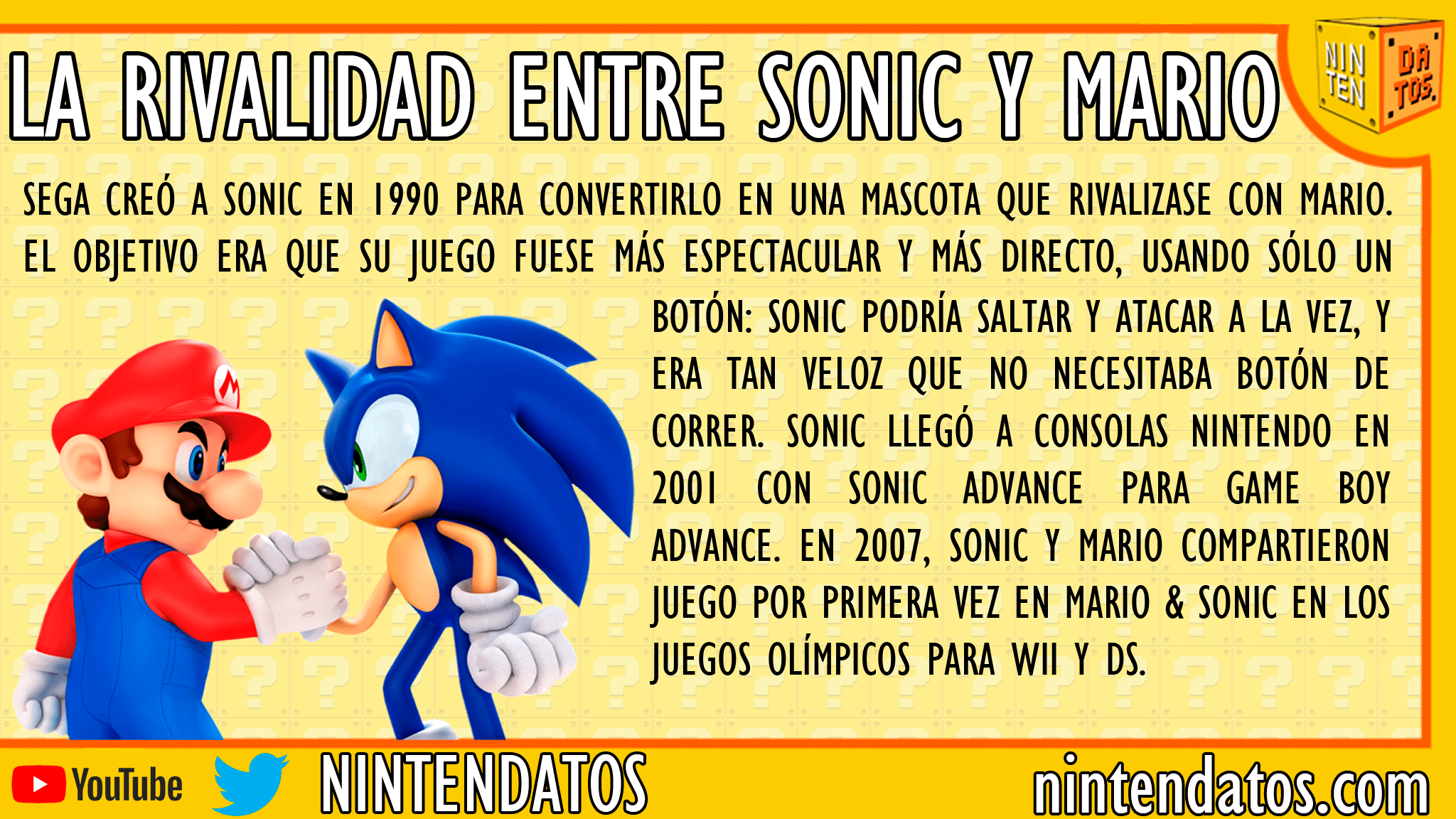 La rivalidad entre Sonic y Mario
