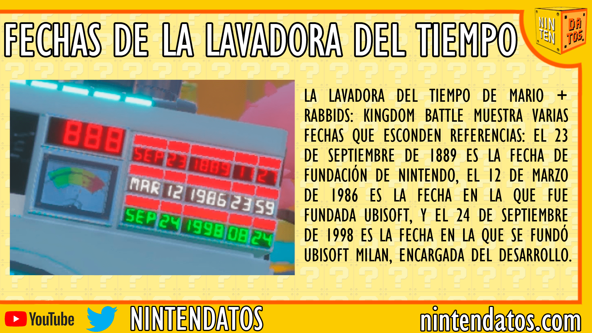 Fechas de la lavadora del tiempo