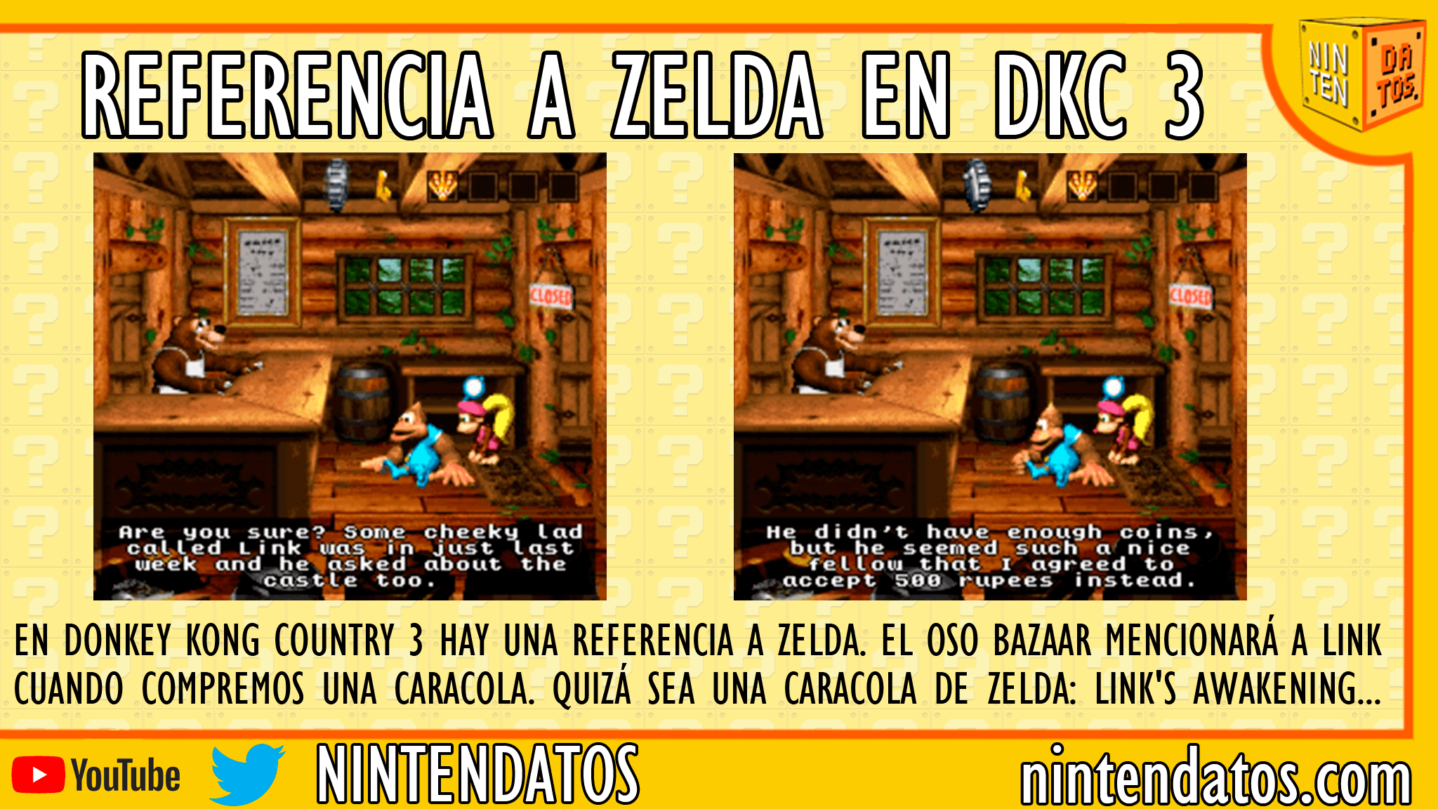 Referencia a Zelda en Donkey Kong Country 3