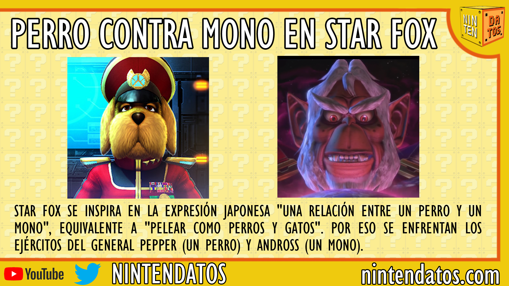 Perro contra mono en Star Fox